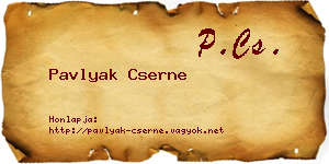 Pavlyak Cserne névjegykártya